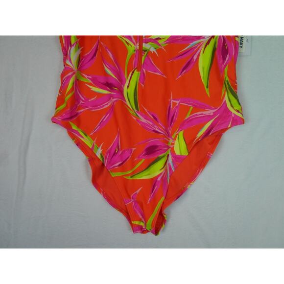 Old Navy #Women's Tropical Floral Half Zip One Piece Swimsuit Size 2X NWT - Picture 8 of 8
